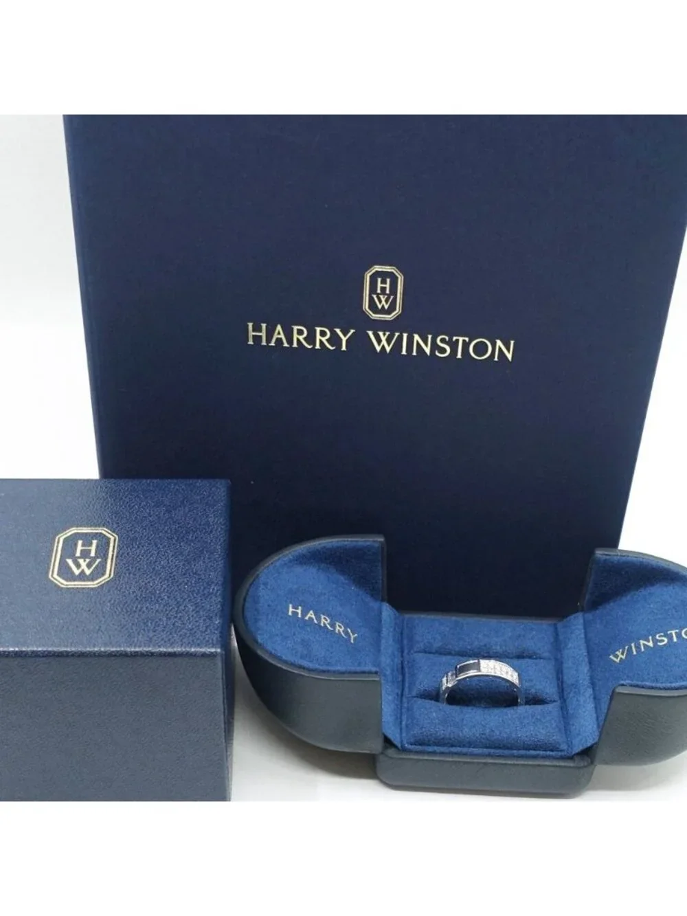 Harry Winston Traffic Accent Band Ring Large Diamond